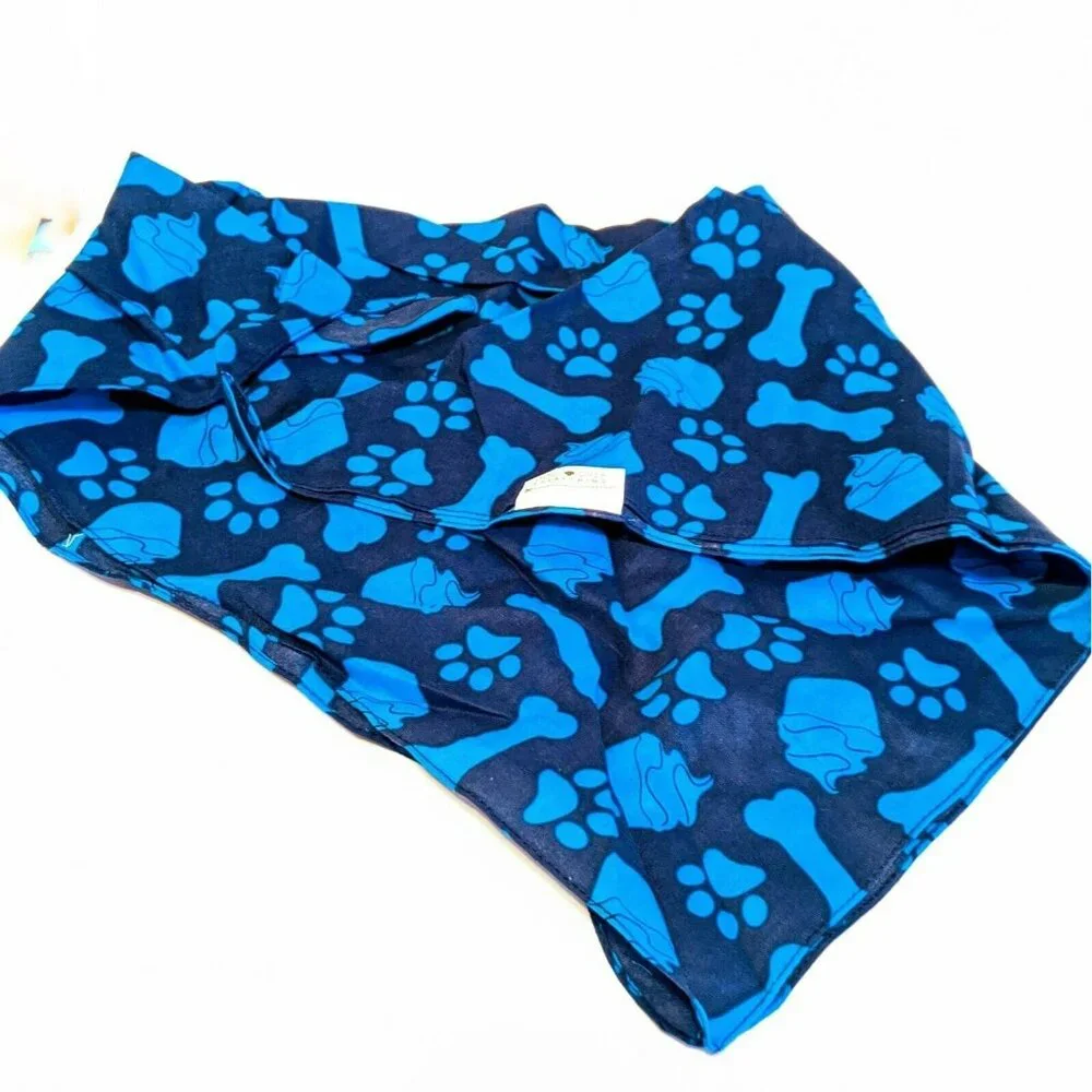 Dog Bandana Pet Birthday Boy Blue Size Medium/Large, Dog Over Everything